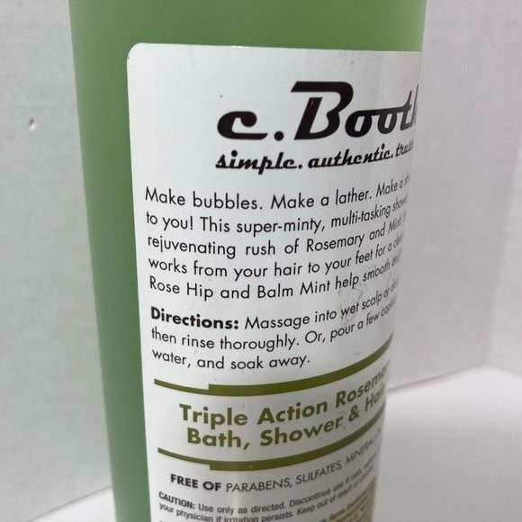 c. Booth Triple Action Rosemary Mint Wash - Picture 2 of 12
